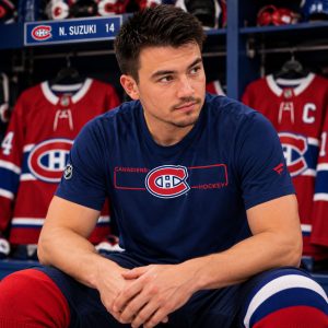 Nick Suzuki Canadiens Navy Blue Shirt