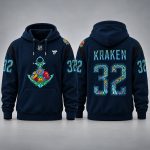 2026 Seattle Kraken Hispanic Heritage Night Hoodie – #32 Anchor Graphic Pullover