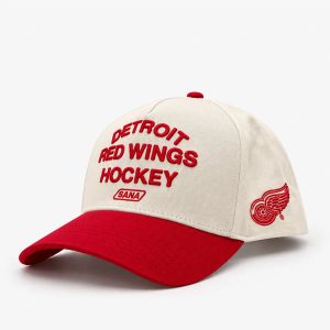 Detroit Red Wings 100th Anniversary Hat – Cream & Red Adjustable Cap