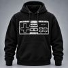 Retro Gaming Occult Hoodie – Distressed Controller Graphic Pullover