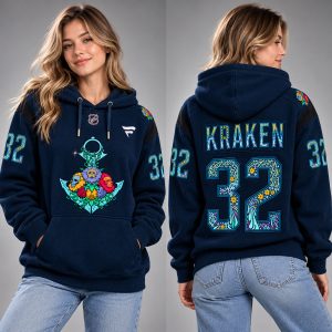 2026 Custom Seattle Kraken Hispanic Heritage Night Hoodie – Personalized Name and Number
