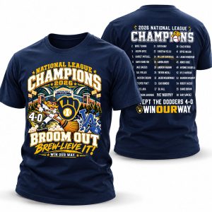 Baseball Sweep Shirt – Funny Broom Out Championship Tee