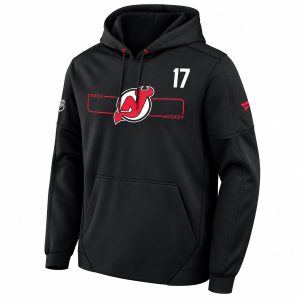 Evan Rodrigues Devils #17 Black Pullover Hoodie