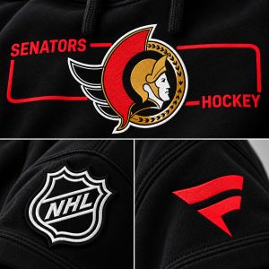 2026 Jordan Spence #10 Ottawa Senators Hoodie – Black Hockey Sweatshirt