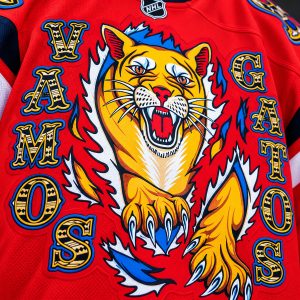 2026 Florida Panthers Vamos Gatos Hockey Jersey