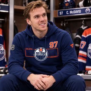 Connor McDavid Edmonton Oilers Navy Hoodie
